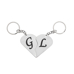 جاکلیدی گیلواره زراوشان مدل قلب دو تکه حرف G L