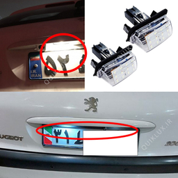 چراغ پلاک خودرو وارون مدل P-705-SMD مناسب برای پژو 206 بسته 2 عددی