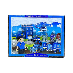 پازل 100 قطعه فنسی طرح شهر پلیس ها