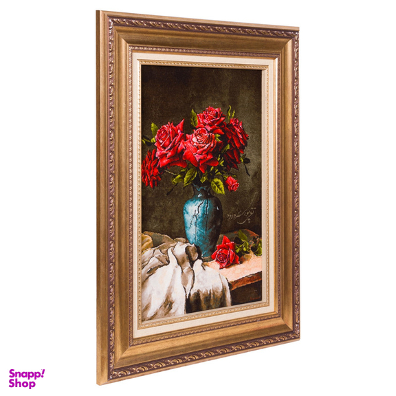 تابلو فرش دستباف سی پرشیا مدل گل در گلدان سفالی کد 903805