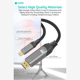 کابل تبدیل Type-C به HDMI کوتتسی مدل 87410 طول 3 متر