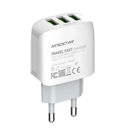 شارژر دیواری کینگ استار مدل KW163C توان 17 وات به همراه کابل USB-C