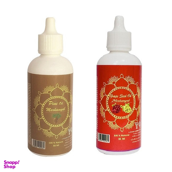 روغن مو مرهم یاب مدل هسته انگور و کاج حجم 80 میلی لیتر مجموعه 2 عددی