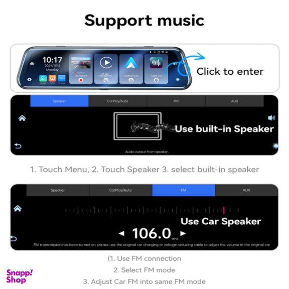 مانیتور و دوربین ثبت وقایع یسیدو مدل Dash CAM Yesido KM24