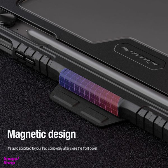 کیف کلاسوری نیلکین مدل Camshield Bumper Flip Folding مناسب تبلت سامسونگ Galaxy Tab S9 Fe Plus