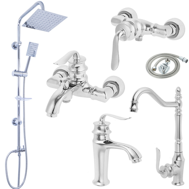 ست شیرآلات اندیکا مدل Ervin Absar کد E6 مجموعه 6 عددی