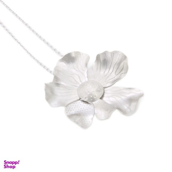 گردنبند زنانه مدل گل شقایق دست ساز مات کد 332 سایز متوسط