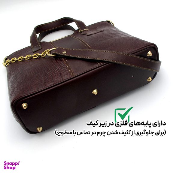 کیف زنانه چرم طبیعی کروکو مدل FATEH122K
