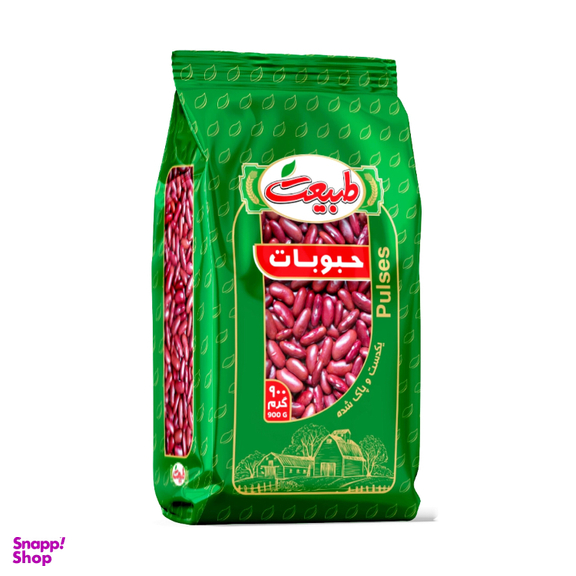 لوبیا قرمز یکدست و پاک شده طبیعت وزن 900 گرم
