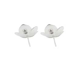 گوشواره نقره زنانه مدل نیلوفر مروارید کد 332