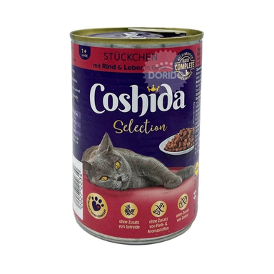 کنسرو غذای تر گربه کوشیدا طعم بیف و جگر وزن 415 گرم