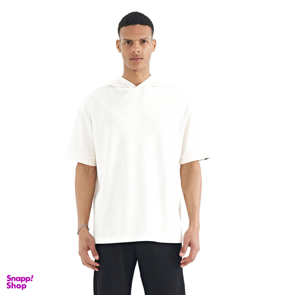 تیشرت اورسایز کلاه دار مردانه نوزده نودیک مدل TS1966 W