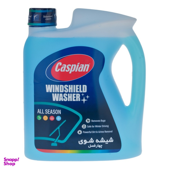 محلول شیشه‌ شوی خودرو کاسپین مدل Non-Smearing حجم 4 لیتر