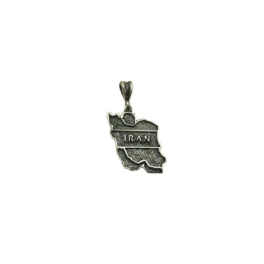 پلاک گردنبند نقره 925 عیار طرح ایران کد 45010 PLK