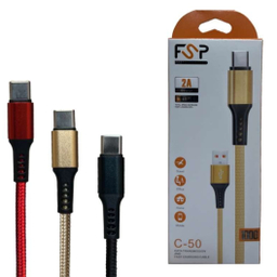 کابل تبدیل USB به Type-C اف اس پی مدل C-50 طول 1 متر