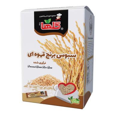 سبوس برنج قهوه ای گلها بسته 20 عددی