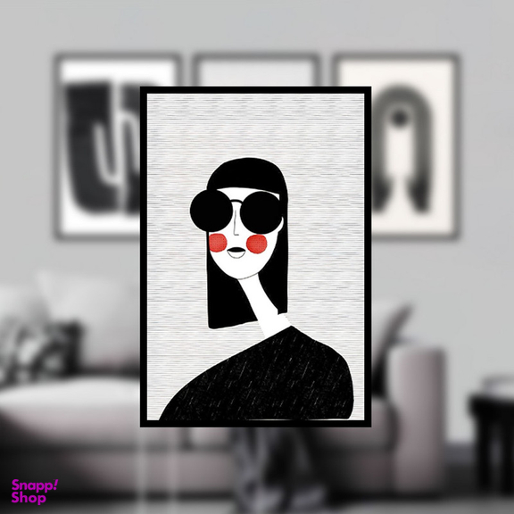 تابلو بکلیت مدل طرح نقاشی مینیمال دست و چهره B-1109 مجموعه 3 عددی