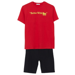 ست تیشرت آستین کوتاه و شلوارک راحتی مردانه ال سی وایکیکی مدل Better With You