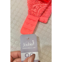 ست شورت و سوتین گلدوزی ژوبین کد 1395 رنگ نارنجی فسفری