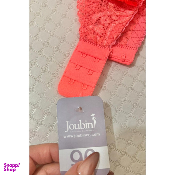 ست شورت و سوتین گلدوزی ژوبین کد 1395 رنگ نارنجی فسفری