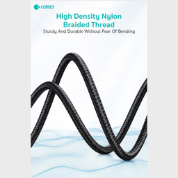 کابل فست شارژ تاندربولت Type-C کوتتسی مدل 87308 طول 0.5 متر