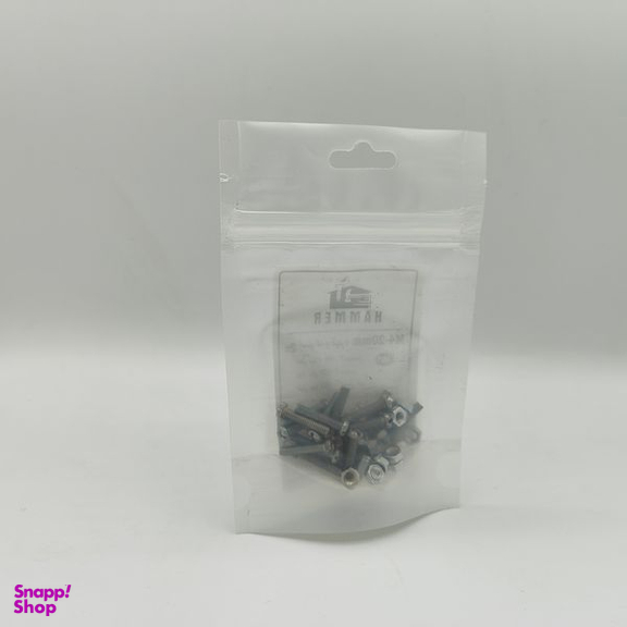 پیچ و مهره هامر مدل استوانه کد M4-20mm بسته 50 عددی
