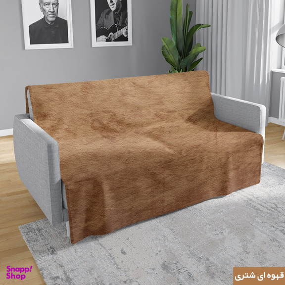 شال مبل شاران هوم مدل مخملی طرح ساده سایز 200×180 سانتی متر