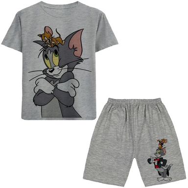 ست تیشرت و شلوارک پسرانه مدل تام و جری کد N49