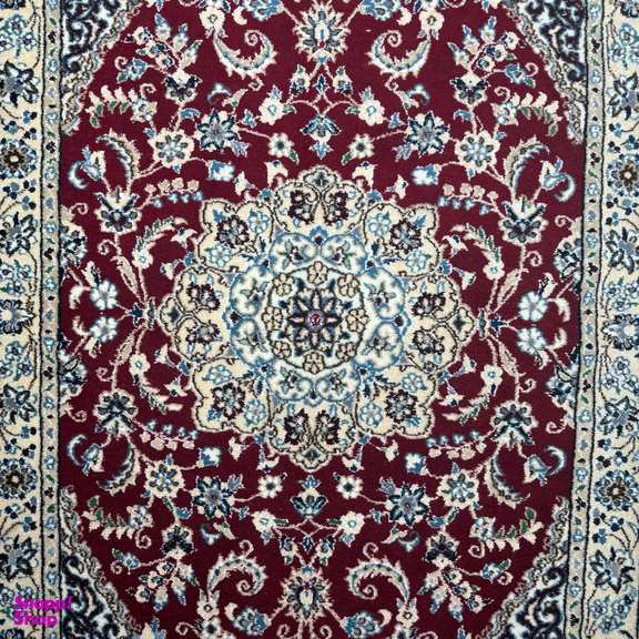 فرش دستبافت طرح نائین کل ابریشم