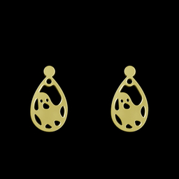 گوشواره طلا 18 عیار زنانه مدوپد مدل روح کد GA1-11671