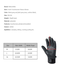 دستکش کوهنوردی نیچرهایک مدل GL05 Waterproof Soft Shell Gloves کد S005-T رنگ طوسی