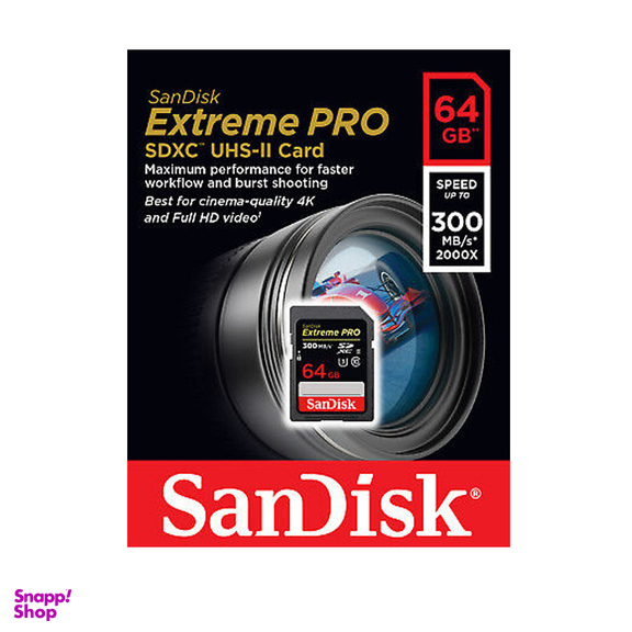 کارت حافظه سن دیسک مدل Extreme Pro SDXC کد 643001 ظرفیت 64 گیگابایت