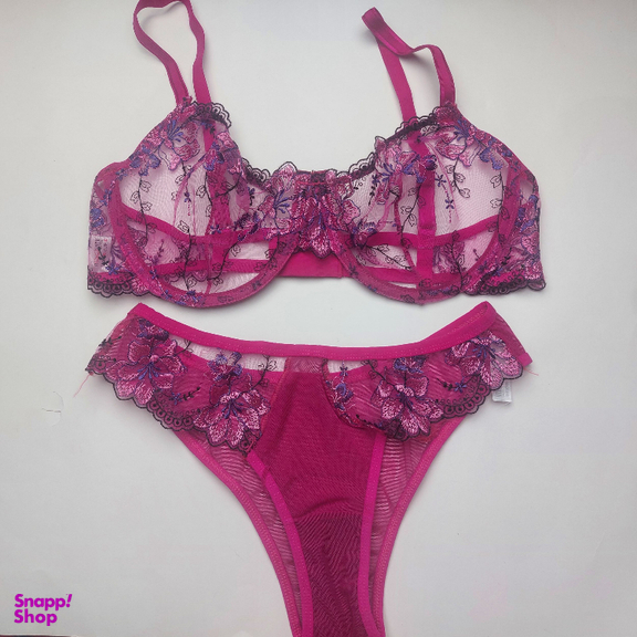 ست سوتین و شورت زنانه نوشه پوش کد 88932 رنگ بنفش