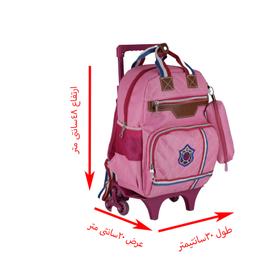 کوله پشتی چرخ دار ال تی بی مدل Makayla به همراه جامدادی