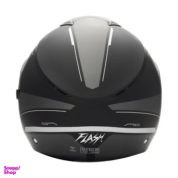 کلاه کاسکت بدون فک فلش مدل 852 matt black-gray