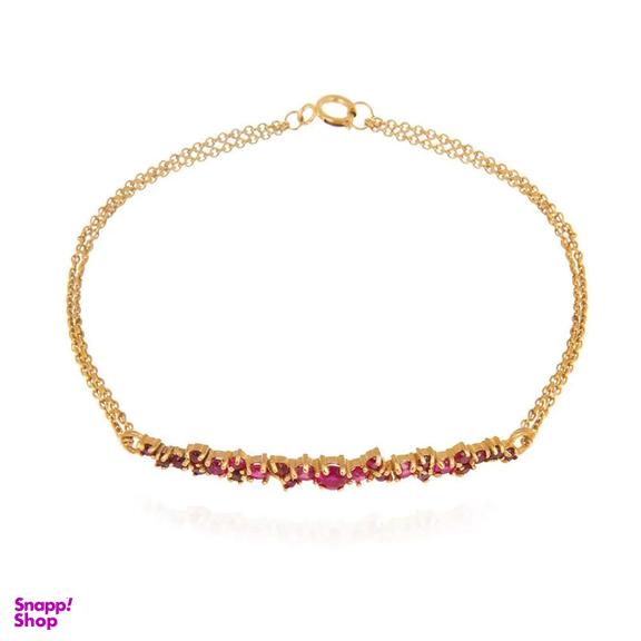 دستبند طلا 18 عیار زنانه کاپانی مدل گارنت کد kb022