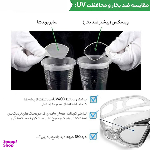 عینک شنا اکوا پرو مدل X5