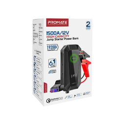جامپ استارتر خودرو و پاوربانک پرومیت مدل HEXABOLT-20 ظرفیت 19200 میلی آمپر ساعت