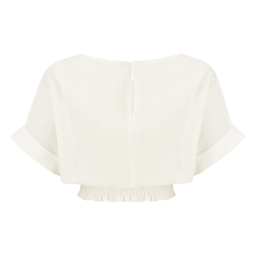 بلوز آستین کوتاه زنانه سرژه مدل 204592 رنگ سفید