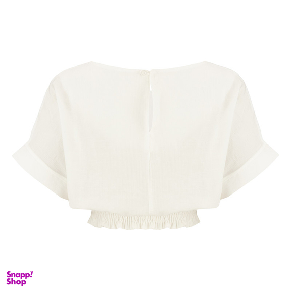 بلوز آستین کوتاه زنانه سرژه مدل 204592 رنگ سفید