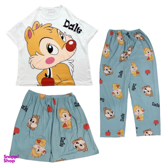 ست لباس راحتی 3 تکه زنانه طرح سنجاب