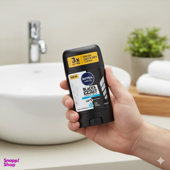 مام استیک مردانه نیوآ مدل Black & White حجم 50 میلی لیتر