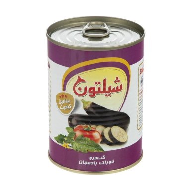کنسرو خوراک بادمجان شیلتون وزن 400 گرم بسته 12 عددی