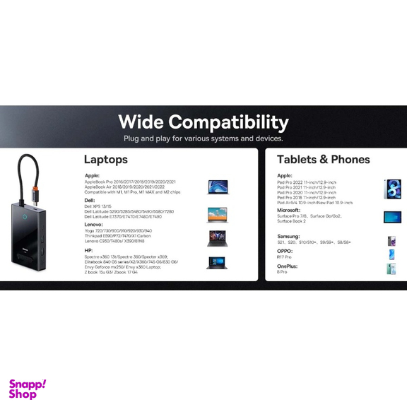 هاب 8 پورت Type-C بیسوس مدل PioneerJoy Series