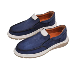 کفش طبی مردانه چرم ریباری مدل P1 رنگ آبی