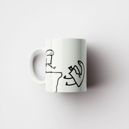 ماگ پاد آفرین مدل فانتزی و مینیمال کاراکتر دوستی و دشمنی کد 50