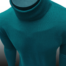پلیور مردانه یقه اسکی مدل SBZ-E-B2 رنگ سبز آبی