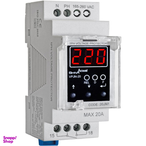 محافظ ولتاژ شیوا امواج مدل دیجیتالی VPJN-20 کد 20JN1