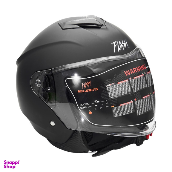 کلاه کاسکت بدون فک فلش مدل 852 matt black