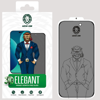 محافظ صفحه نمایش حریم شخصی گرین مدل 3D Elegant Privacy مناسب برای گوشی موبایل اپل iPhone 14 Pro Max